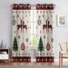 Yipa Xmas Thermal Insulated Blackout Window Treatments Grommet Window Curtain Room Darkening Curtain Eeylet Ring Top Window Drapes Style J 52x72in-2PCS