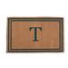 CocoMatsNMore Monogram (A) Green Double Border Doormats 18 x 30