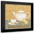 Brown David Carter 20x20 Black Modern Framed Museum Art Print Titled - Darjeeling Tea Teal