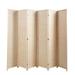 Topcobe 6 Panel Durable Interior Divider for Balcony Study Freestanding Wood Privacy Screen for Bedroom Living Room 5.9 FT Tall Folding Room Divider for Home Office Restaurant Natural