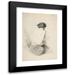 Paul Gavarni 11x14 Black Modern Framed Museum Art Print Titled - Woman Seated Seen from Back (19th Century)