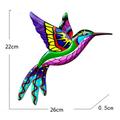 Sufanic 4 Pack Metal Hummingbird Wall Art Decor Metal Colorful Birds Outdoor Sculpture Iron Outdoor Hanging Decor Ornaments for Living Room Patio Balcony