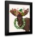 Fab Funky 12x14 Black Modern Framed Museum Art Print Titled - Christmas Moose and Christmas Gifts