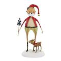 Lori Mitchell Santa Claus & Baby Comet Polyresin Tree Reindeer 22126