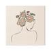Stupell Industries Floral Abstract Woman Face Blossoms Line Doodle Graphic Art Gallery Wrapped Canvas Print Wall Art Design by JJ Design House LLC