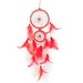 TUTUnaumb 2022 Winter Handmade Lace Dream Catcher Feather Bead Hanging Decoration Ornament Gift -Red