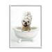 Stupell Industries Bathroom Relaxation House Pet Terrier Claw Bath Design 16 x 20 Design by Ziwei Li