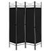 Costway 6 FT 4-Panel Folding Room Divider Freestanding Privacy Screen Steel Frame Black