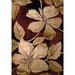 United Weavers Contours Floral Canvas Accent Rug - Burgundy - 2 ft. 7 in. x 4 ft. 2 in.