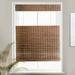 MOOD Custom Bamboo Shades | RUSTIC | Top Down Bottom Up Cordless | Natural Woven Wood Roman Shades for Windows | Rustic Walnut (Great Privacy) | 66 W x 36 H