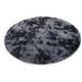 Fluffy Round Rug for Bedroom Soft Circle Area Rug for Kids Room Shag Plush Circular Rugs for Dorm Home Decor Black