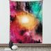 Zodiac Tapestry Colorful Astronomy Pictures Of A Spiral Galaxy Stars Stardust and Cosmos Wall Hanging for Bedroom Living Room Dorm Decor 60W X 80L Inches Pink Orange Green by Ambesonne