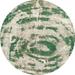 Ahgly Company Indoor Round Abstract Hazel Green Abstract Area Rugs 8 Round