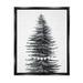 Stupell Industries Snow Covered Christmas Tree Believe Holiday Word Design Jet Black Framed Floating Canvas Wall Art 16x20 by Lettered and Lined