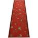 Custom Size Runner Rug Floral Red Design Customize Red Rug Runner 36 Inches Width By Choice Of Your Length