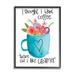 Stupell Industries Thought I Liked Coffee Phrase Kitchen Creamer Joke Graphic Art Black Framed Art Print Wall Art 11x14 by Katie Doucette