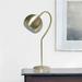 Lalia Home Mid Century Curved Table Lamp with Dome Shade Antique Brass