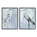 Stupell Industries Heron Birds Standing Blue Sky Watercolor Painting Black Framed Art Print Wall Art Set of 2 24x30 by Stellar Design Studio