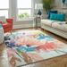 Mohawk Home Prismatic Embry Multi Transitional Floral Precision Printed Area Rug 8 x10 Cream & Pink