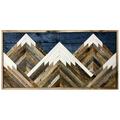 Handmade Rustic Mountain Tops Wall Art Perfect Gift for Home Living Room Decor Handmade Rustic Mountain Tops Wall Art Perfect Gift Home Living Room Decor good-looking Blue