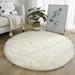 Yannee Soft Shaggy Rug Anti-Slip Fluffy Rugs Large Shaggy Rug Super Soft Mat Living Room Bedroom Carpet White