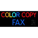 Color Copy Fax 2 LED Neon Sign 6 x 15 - inches Clear Edge Cut Acrylic Backing with Dimmer - Bright and Premium built indoor LED Neon Sign for Computer & Electronics store decor.
