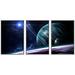 wall26 - Planets in Outer Space - Framed Canvas Art Wall Art - 24 x36 x3 WHITE