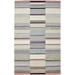 5X8 Rug Wool Multi Color Modern Hand Tufted Scandinavian Striped Room Size