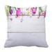 ABPHQTO Festive Flower Composition On The White Wooden Pillow Case Pillow Cover Pillow Protector Two Sides For Couch Bed 18x18 Inch