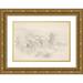 Truman Seymour 14x11 Gold Ornate Wood Frame and Double Matted Museum Art Print Titled - Landscape Near Williamstown (1865)