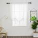 Yipa Tie Up Roman Shades Window Curtains Adjustable Window Treatment Rod Pocket Window Drapes Slot Top Curtain Panel Sheer Kitchen Valance Voile Cafe Scarf White 31.5 Width x47.2 Length 1-Panel