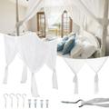 CFXNMZGR Diy Knitting Diy Large Net Bedroom Curtain Suitable for All Cribs And Beds Bed Curtain