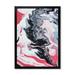 Designart Abstract Marble Composition In Gray and Pink I Modern Framed Art Print