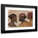 Jean LulvÃ¨s 18x14 Black Modern Framed Museum Art Print Titled - Study of Three Heads (Arabs)
