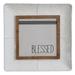 Blessed - Vintage Design Tray Metal Wall Hanging with Natural Wood Inlay Frame and Printed Sentiment