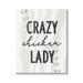Stupell Industries Crazy Chicken Lady Country Rustic Farm Design Graphic Art Gallery Wrapped Canvas Print Wall Art Design by Daphne Polselli