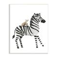 Stupell Industries Cute Lemur on Zebra Kids Striped Safari Animals 10 x 15 Design by Lucca Sheppard