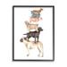 Stupell Industries Mixed Stacked Dog Breeds Standing Balancing Illustration Graphic Art Black Framed Art Print Wall Art Design by Dishique