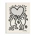 Stupell Industries Two People Holding Heart Outline Pop Style Wood Wall Art 13 x 19 Design by Ros Ruseva
