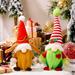GROFRY Christmas Plush Doll Striped Long Hat Yellow/Green Whiskers Soft Adorable Window Dressing Home Decoration Xmas Faceless Gnome Stuffed Toy for Indoor