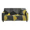 Clearance! EQWLJWE Stretch Sofa Slipcover 1-Piece Sofa Cover Furniture Protector Couch Soft with Elastic Bottom for Kids Polyester Geometric Patterns Print Fabric(Sofa Yellow and Black)