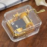 Clear Gold Music Boxes Hand Crank Musical Box for Mom/Dad/Daughter/Son Unique Gifts for Birthday/Christmas/Valentine s Day /Wedding
