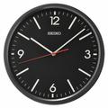 Seiko 12 Sano Wall Clock Metallic Black Round Sporty Traditional Analog Quartz QHA009KLH