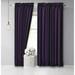 Vargottam Cotton Slub Purple Curtains 46 Inch Window Curtain 2-Panel Rod Pocket Living Room Drapes Curtain Set