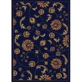 1835-4011-NAVY Como Rectangular Navy Blue Traditional Italy Area Rug 5 ft. 5 in. W x 7 ft. 7 in. H