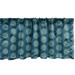 Ambesonne Circles Valance Pack of 2 Moire Circles Spots 54 X18 Petrol Blue Pale Green