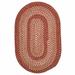 Colonial Mills 8 x 10 Red and Beige Handcrafted Reversible Oval Outdoor Area Throw Rug