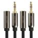 FosPower [15 Feet][2 PACK] 3.5mm Male to 3.5mm Female Stereo Audio 15FT Extension Cable Adapter [24K Gold Plated Connectors] for Apple Samsung Motorola HTC Nokia LG Sony & More