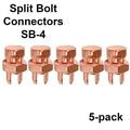 5 Pack High Strength Split Bolt Connectors 4 Gauge 8 Gauge Solid UL Listed SB-4