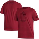 Men's adidas Red Belgium National Team Outlined Crest T-Shirt